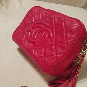 Red Quilted Leather Bag